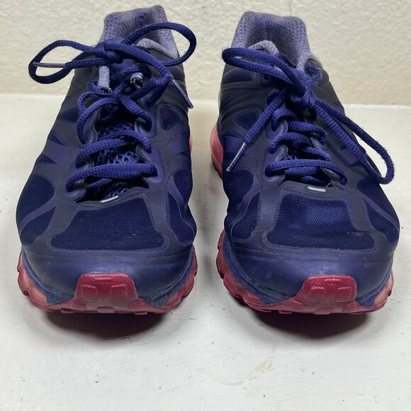 NIKE AIR MAX + 2012 NIGHT BLUE-MET SILVER-FIREBERRY Women’s SZ 10 [487679-400] - Picture 3 of 8